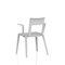 Nest Edge Stacking Cafe & Bistro Chair Grey with Arms