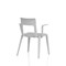 Nest Edge Stacking Cafe & Bistro Chair Grey with Arms