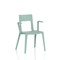 Nest Edge Stacking Cafe & Bistro Chair Green with Arms