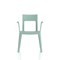 Nest Edge Stacking Cafe & Bistro Chair Green with Arms