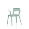 Nest Edge Stacking Cafe & Bistro Chair Green with Arms
