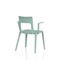 Nest Edge Stacking Cafe & Bistro Chair Green with Arms