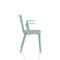 Nest Edge Stacking Cafe & Bistro Chair Green with Arms