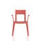 Nest Edge Stacking Cafe & Bistro Chair Red with Arms