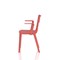 Nest Edge Stacking Cafe & Bistro Chair Red with Arms