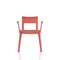 Nest Edge Stacking Cafe & Bistro Chair Red with Arms