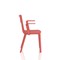 Nest Edge Stacking Cafe & Bistro Chair Red with Arms