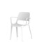 Nest Loop Stacking Cafe & Bistro Chair White with Arms