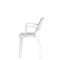 Nest Loop Stacking Cafe & Bistro Chair White with Arms