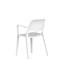 Nest Loop Stacking Cafe & Bistro Chair White with Arms