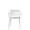 Nest Loop Stacking Cafe & Bistro Chair White with Arms