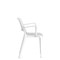 Nest Loop Stacking Cafe & Bistro Chair White with Arms