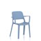Nest Loop Stacking Cafe & Bistro Chair Blue with Arms