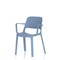 Nest Loop Stacking Cafe & Bistro Chair Blue with Arms
