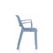 Nest Loop Stacking Cafe & Bistro Chair Blue with Arms