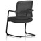 Flint Mesh Back Cantilever Chair, Black