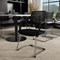 Cosmo Cantilever Chair Black Frame Black Seat