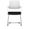 Cosmo Cantilever Chair White Frame Black Seat