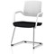 Cosmo Cantilever Chair White Frame Black Seat