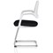 Cosmo Cantilever Chair White Frame Black Seat