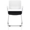 Cosmo Cantilever Chair White Frame Black Seat