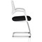 Cosmo Cantilever Chair White Frame Black Seat