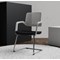 Cosmo Cantilever Chair White Frame Black Seat