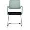 Cosmo Cantilever Chair Green Frame Black Seat