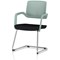 Cosmo Cantilever Chair Green Frame Black Seat