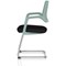 Cosmo Cantilever Chair Green Frame Black Seat