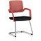 Cosmo Cantilever Chair Red Frame Black Seat