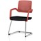 Cosmo Cantilever Chair Red Frame Black Seat