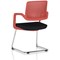 Cosmo Cantilever Chair Red Frame Black Seat