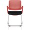 Cosmo Cantilever Chair Red Frame Black Seat