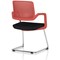 Cosmo Cantilever Chair Red Frame Black Seat