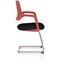 Cosmo Cantilever Chair Red Frame Black Seat