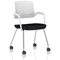 Cosmo Training Chair White Frame Black Seat