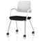 Cosmo Training Chair White Frame Black Seat