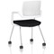 Cosmo Training Chair White Frame Black Seat