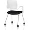 Cosmo Training Chair White Frame Black Seat