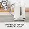 Breville VKT257 Bold Kettle, 3kw, 1.7 Litres, White/Chrome Breville VKT257 Bold Kettle, 3kw, 1.7 Litres, White/Chrome