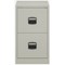 Qube by Bisley Foolscap Filing Cabinet, 2 Drawer, Goose Grey
