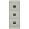Qube by Bisley Foolscap Filing Cabinet, 3 Drawer, Goose Grey