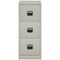 Qube by Bisley Foolscap Filing Cabinet, 3 Drawer, Goose Grey