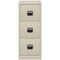 Qube by Bisley Foolscap Filing Cabinet, 3 Drawer, Chalk White