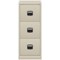 Qube by Bisley Foolscap Filing Cabinet, 3 Drawer, Chalk White