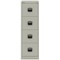 Qube by Bisley Foolscap Filing Cabinet, 4 Drawer, Goose Grey