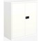 Qube by Bisley Low Metal Cupboard, 1 Shelf, 1000mm High, Chalk White