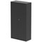 Qube by Bisley Tall Metal Cupboard, 3 Shelves, 1850mm High, Black