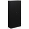 Qube by Bisley Tall Metal Cupboard, 3 Shelves, 1850mm High, Black